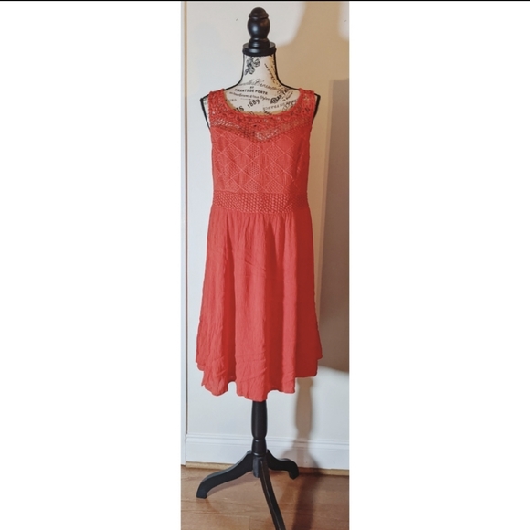 torrid Dresses & Skirts - Torrid Gauze Crochet Skater Dress